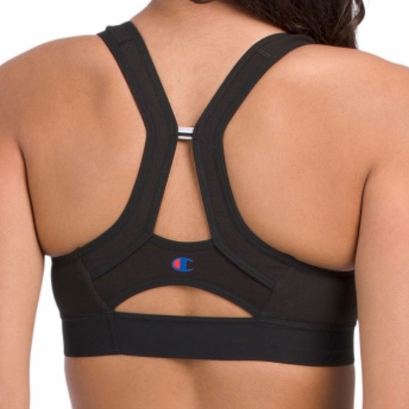 Champion Other - Champion Sports Bra The Authentic Graphic Logo Racerback Black Size Large